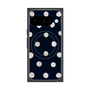 プレミアムスクエアケース with Pixelsnap［ 水彩ドット・レトロカラー - Navy ］