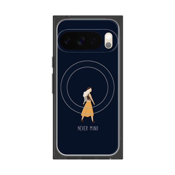 プレミアムスクエアケース with Pixelsnap［ Never Mind - Navy ］