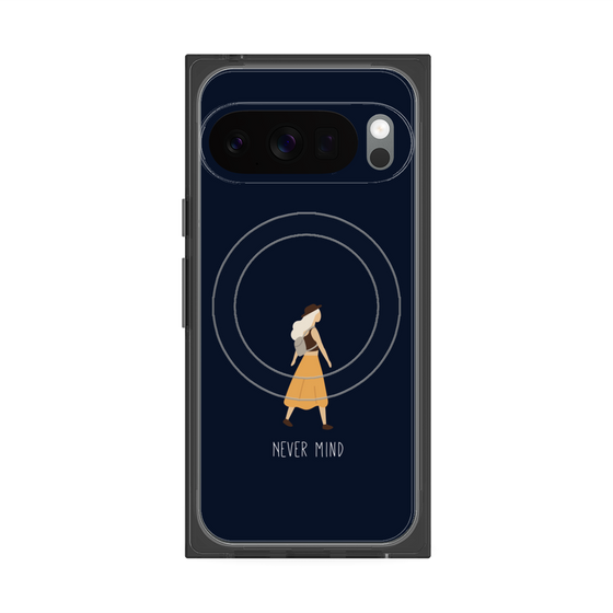 プレミアムスクエアケース with Pixelsnap［ Never Mind - Navy ］