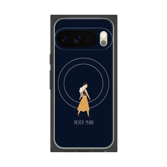 プレミアムスクエアケース with Pixelsnap［ Never Mind - Navy ］