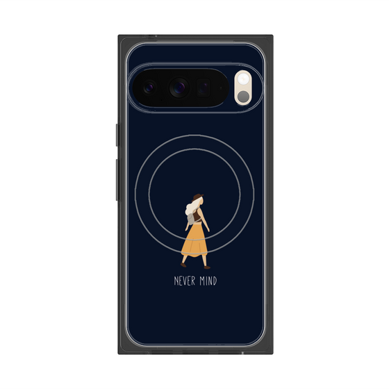 プレミアムスクエアケース with Pixelsnap［ Never Mind - Navy ］