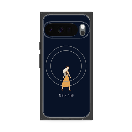プレミアムスクエアケース with Pixelsnap［ Never Mind - Navy ］