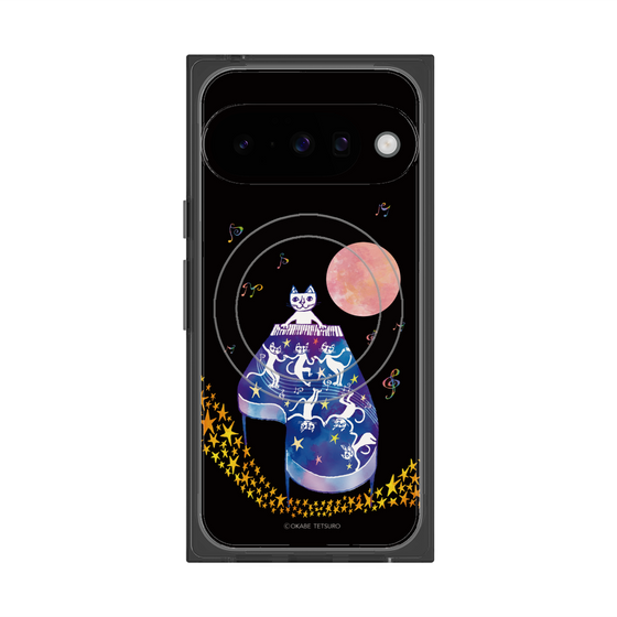 プレミアムスクエアケース with Pixelsnap［ おかべてつろう - たのしい夜 ］