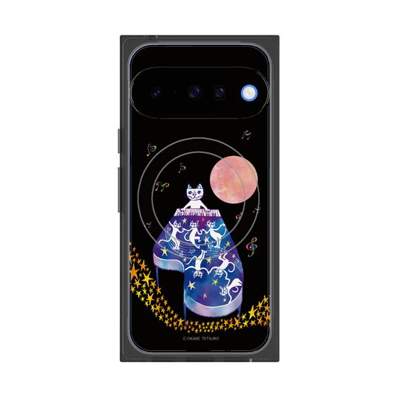 プレミアムスクエアケース with Pixelsnap［ おかべてつろう - たのしい夜 ］