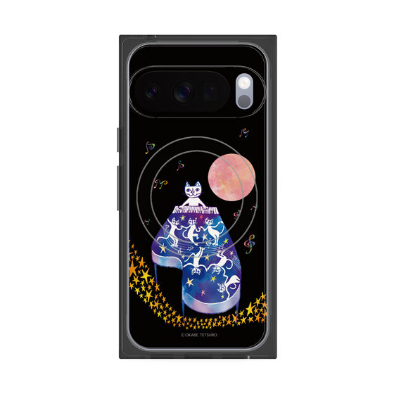 プレミアムスクエアケース with Pixelsnap［ おかべてつろう - たのしい夜 ］