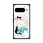 プレミアムスクエアケース with Pixelsnap［ おかべてつろう - 黒猫クロのとおりみち ］