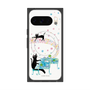 プレミアムスクエアケース with Pixelsnap［ おかべてつろう - 黒猫クロのとおりみち ］