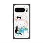 プレミアムスクエアケース with Pixelsnap［ おかべてつろう - 黒猫クロのとおりみち ］
