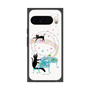 プレミアムスクエアケース with Pixelsnap［ おかべてつろう - 黒猫クロのとおりみち ］