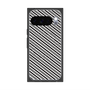 プレミアムスクエアケース with Pixelsnap［ Small Stripe - Gray × Black ］
