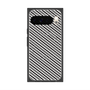 プレミアムスクエアケース with Pixelsnap［ Small Stripe - Gray × Black ］