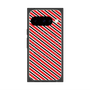 プレミアムスクエアケース with Pixelsnap［ Small Stripe - Red × Black ］