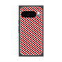 プレミアムスクエアケース with Pixelsnap［ Small Stripe - Red × Black ］