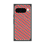 プレミアムスクエアケース with Pixelsnap［ Small Stripe - Red × Black ］
