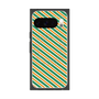プレミアムスクエアケース with Pixelsnap［ Small Stripe - Green × Orange ］