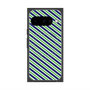 プレミアムスクエアケース with Pixelsnap［ Small Stripe - Navy × Green ］