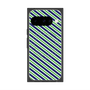 プレミアムスクエアケース with Pixelsnap［ Small Stripe - Navy × Green ］