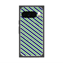 プレミアムスクエアケース with Pixelsnap［ Small Stripe - Navy × Green ］