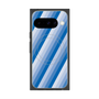 プレミアムスクエアケース with Pixelsnap［ Middle Stripe - Blue ］