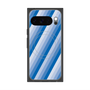 プレミアムスクエアケース with Pixelsnap［ Middle Stripe - Blue ］