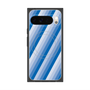 プレミアムスクエアケース with Pixelsnap［ Middle Stripe - Blue ］