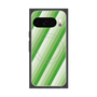 プレミアムスクエアケース with Pixelsnap［ Middle Stripe - Green ］