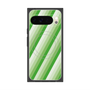 プレミアムスクエアケース with Pixelsnap［ Middle Stripe - Green ］