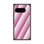 プレミアムスクエアケース with Pixelsnap［ Middle Stripe - Pink ］