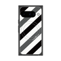 プレミアムスクエアケース with Pixelsnap［ Big Stripe - Black × Gray ］
