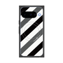 プレミアムスクエアケース with Pixelsnap［ Big Stripe - Black × Gray ］