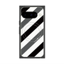 プレミアムスクエアケース with Pixelsnap［ Big Stripe - Black × Gray ］