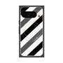 プレミアムスクエアケース with Pixelsnap［ Big Stripe - Black × Gray ］