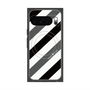 プレミアムスクエアケース with Pixelsnap［ Big Stripe - Black × Gray ］
