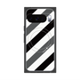 プレミアムスクエアケース with Pixelsnap［ Big Stripe - Black × Gray ］