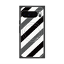 プレミアムスクエアケース with Pixelsnap［ Big Stripe - Black × Gray ］