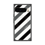 プレミアムスクエアケース with Pixelsnap［ Big Stripe - Black × Gray ］