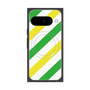 プレミアムスクエアケース with Pixelsnap［ Big Stripe - Green × Yellow ］