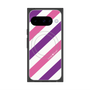 プレミアムスクエアケース with Pixelsnap［ Big Stripe - Purple × Pink ］