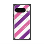 プレミアムスクエアケース with Pixelsnap［ Big Stripe - Purple × Pink ］
