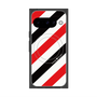 プレミアムスクエアケース with Pixelsnap［ Big Stripe - Red × Black ］