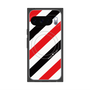 プレミアムスクエアケース with Pixelsnap［ Big Stripe - Red × Black ］