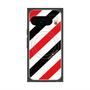 プレミアムスクエアケース with Pixelsnap［ Big Stripe - Red × Black ］