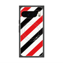 プレミアムスクエアケース with Pixelsnap［ Big Stripe - Red × Black ］