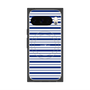 プレミアムスクエアケース with Pixelsnap［ Small Border - Navy ］