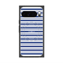 プレミアムスクエアケース with Pixelsnap［ Small Border - Navy ］
