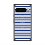 プレミアムスクエアケース with Pixelsnap［ Small Border - Navy ］
