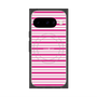 プレミアムスクエアケース with Pixelsnap［ Small Border - Pink ］