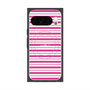 プレミアムスクエアケース with Pixelsnap［ Small Border - Pink ］