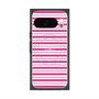 プレミアムスクエアケース with Pixelsnap［ Small Border - Pink ］