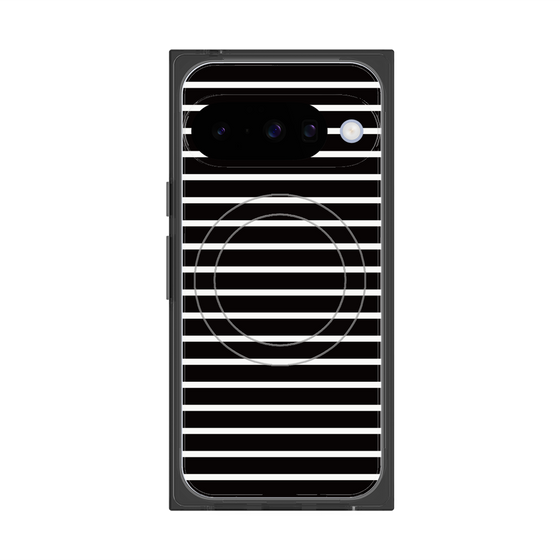 プレミアムスクエアケース with Pixelsnap［ Middle Border - Black ］